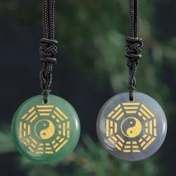 Collier en cristal Feng Shui des Huit Diagrammes | Fortune et Protection