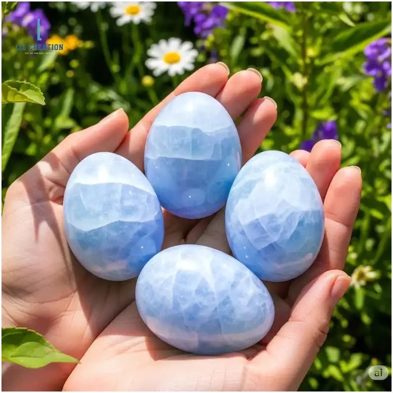 Celestite Egg Crystal: Crown Chakra Healing & Gifts