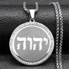 Paslanmaz Çelik Yahudi Tetragrammaton Kolye - Yahveh ve Yehova