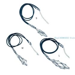 Collier pendentif ajustable en maille | Support et cage pour cristal