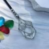 Collier pendentif ajustable en maille | Support et cage pour cristal