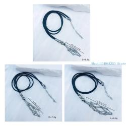 Collier pendentif ajustable en maille | Support et cage pour cristal