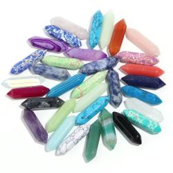 Amethyst- und Achat-Kristallset: 5 sechseckige Steine ​​zum Basteln und Dekorieren
