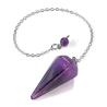 Amethyst & Clear Quartz Pendulums for Divination & Reiki