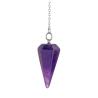 Amethyst & Clear Quartz Pendulums for Divination & Reiki