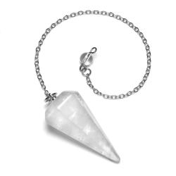 Amethyst & Clear Quartz Pendulums for Divination & Reiki