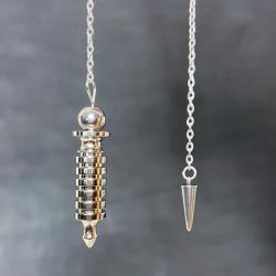 Pendule en métal argenté pour la divination et les soins Reiki