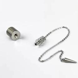 Pendule en métal argenté pour la divination et les soins Reiki