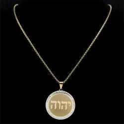 Paslanmaz Çelik Yahudi Tetragrammaton Kolye - Yahveh ve Yehova