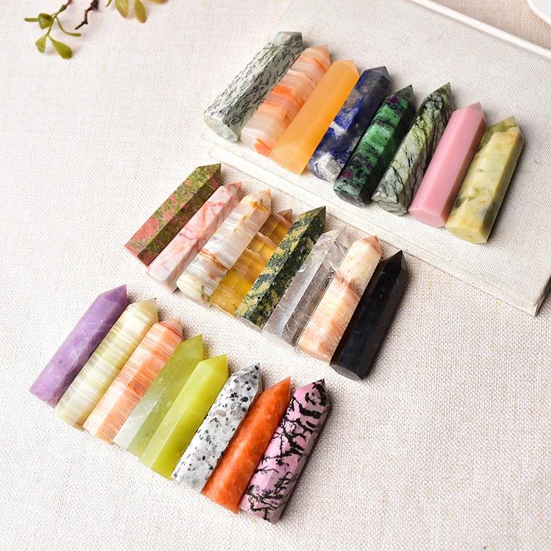 Set mit Naturstein-Kristallspitzen – 36 Farben für Reiki & Dekoration