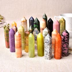 Set mit Naturstein-Kristallspitzen – 36 Farben für Reiki & Dekoration