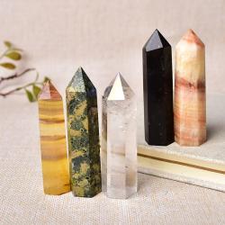 Set mit Naturstein-Kristallspitzen – 36 Farben für Reiki & Dekoration