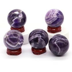 Amethyst-Kristallkugel: Reiki-Heilung, Massage & Wohndekoration