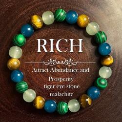 Braccialetti in pietra occhio di tigre: energia regolabile e curativa