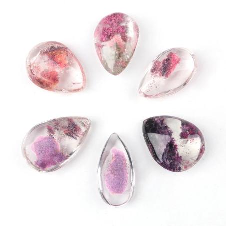 Perle de quartz fantôme violet - Pendentif et bijou en pierre naturelle