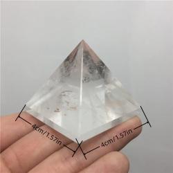 Şeffaf Kuvars Kristal Piramit - Reiki Şifa ve Enerji
