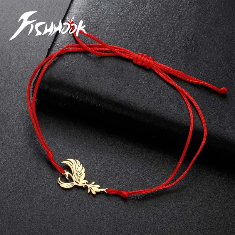 Phönix-Amulett-Armband: Übernatürliche Energie, Goldfarbener Edelstahl