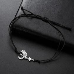 Phönix-Amulett-Armband: Übernatürliche Energie, Goldfarbener Edelstahl