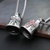 Vintage Stainless Steel Bell Charm Necklace for Men
