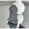 Siyah Şungit Buda Heykeli: Reiki ve Feng Shui Enerji Dekoru