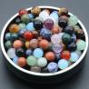 Natural Stone Beads Set: Rose Quartz & Amethyst for Crafts & Healing
