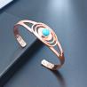 Copper Magnetic Bracelets for Women | Blue Stone Open Cuff Bangles
