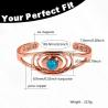 Copper Magnetic Bracelets for Women | Blue Stone Open Cuff Bangles