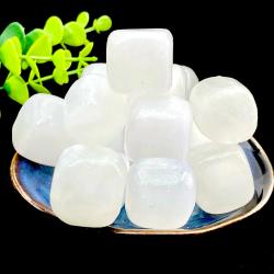 Pietre levigate di selenite - Cristalli curativi per l'arredamento della casa e l'acquascaping