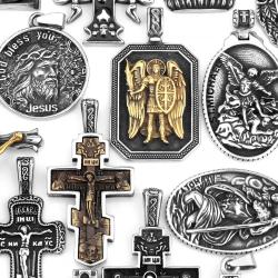 Collier Viking Tueur de Dragons - Pendentif Croix en Acier Inoxydable