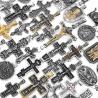 Collier Viking Tueur de Dragons - Pendentif Croix en Acier Inoxydable