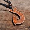Collier ras du cou maori en os d'hameçon | Pendentif style vintage