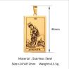 Ciondoli con carte dei tarocchi | Collana retrò in acciaio inossidabile