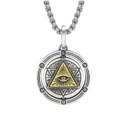 Pendentif œil protecteur rotatif | Collier amulette égyptienne pour homme