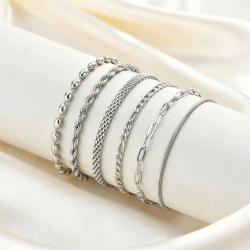 Bracelets chaîne serpent argentée | Délicats et élégants pour femmes
