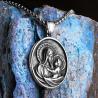 Collier pendentif Vierge Marie en acier inoxydable - Amulette puissante