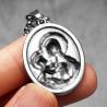 Collier pendentif Vierge Marie en acier inoxydable - Amulette puissante