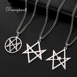 Dawapara Unicursal Hexagramm-Anhänger | Amulett aus Edelstahl