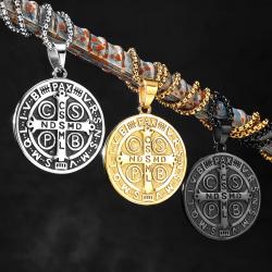 Halskette mit der Medaille des Heiligen Benedikt | Schutz und Glaube