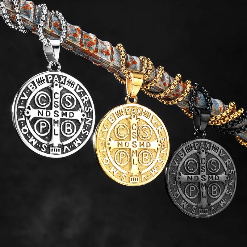 Halskette mit der Medaille des Heiligen Benedikt | Schutz und Glaube