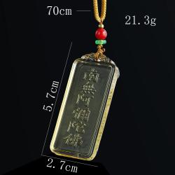 Pendentif en verre Namo Amitabha : amulette bouddhiste pour la méditation et la guérison