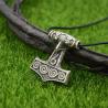 Viking Mjolnir Hammer Pendant Necklace - Odin & Raven Talisman