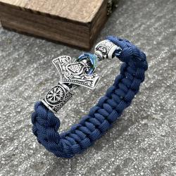 Bracciale con rune norrene Mjolnir: amuleto vichingo