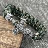 Bracciale con rune norrene Mjolnir: amuleto vichingo