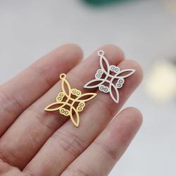 Cadı Düğümü Figürlü Takılar - Paslanmaz Çelik Wiccan Kolye Uçları
