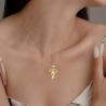Collier Lotus Unalome | Bijou de méditation en acier inoxydable