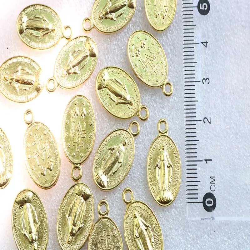 Pendentif Vierge Marie doré | Charme catholique et vintage
