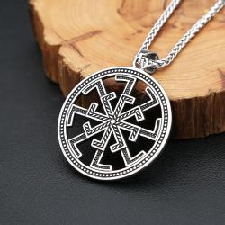 Pendentif Viking Kolovrat - Collier pour homme en acier inoxydable
