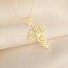 Collier Lotus Unalome | Bijou de méditation en acier inoxydable
