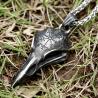 Viking Raven & Vegvisir Amulet Pendant - Stainless Steel Jewelry