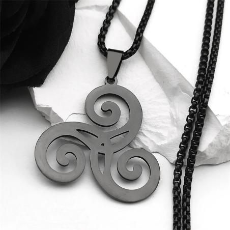 Gothic-Triquetra-Halskette | Keltischer Knoten aus Edelstahl